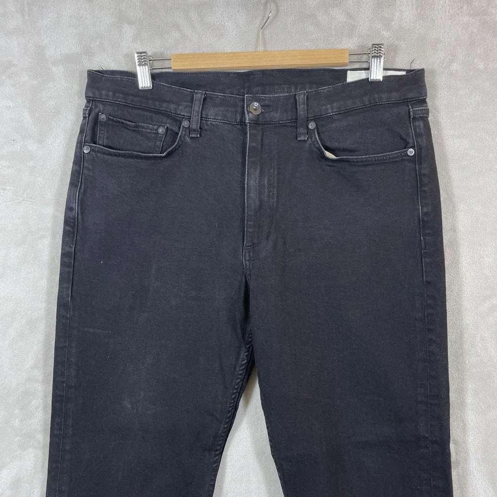 Rag And Bone Fit 2 Slim Black Jeans Mens 36x32 (fit 36x26 *hemmed*)